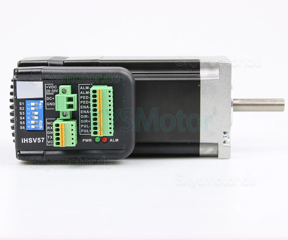 Nema 23 Integrierter AC Servomotor mit Steuerung JMC iHSV57-30-14-36 140W 36V 0,45N.m 5,4A 3 Phasen 3000U/min